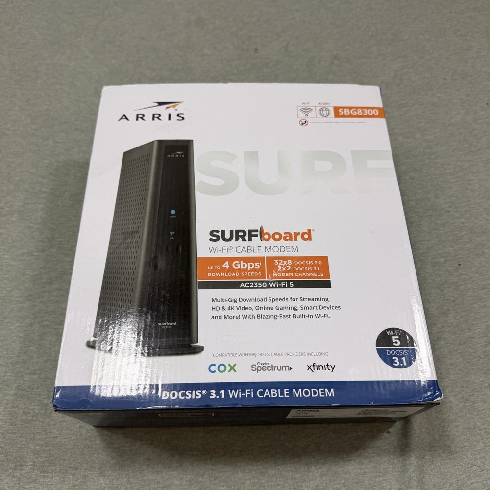 ARRIS SURFboard SBG8300 DOCSIS 3.1 Gigabit Cable Modem & AC2350 Dual Band Wi-Fi